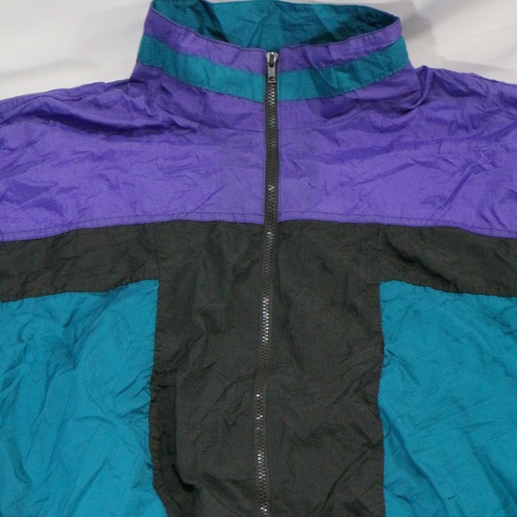 Vintage PRO SPIRIT Color Block Track Jacket Tall Sz Large - Picture 4 of 8